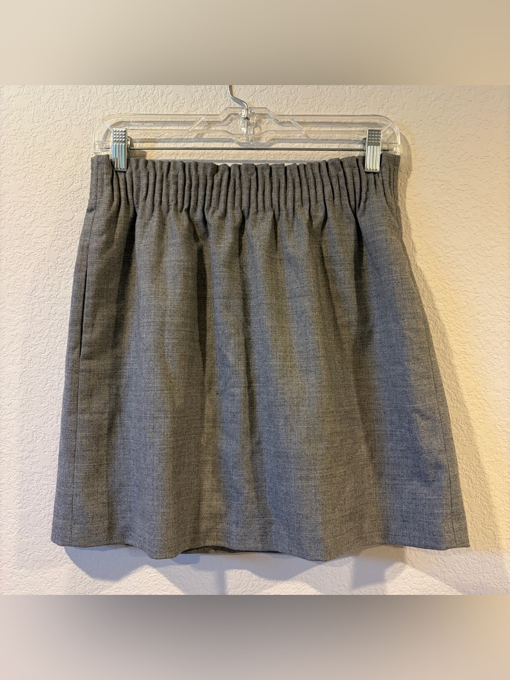 J. Crew Factory Women’s Grey Wool Blend Sidewalk Skirt - 4